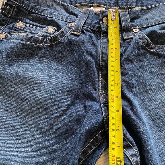 True Religion Straight Mid Rise Classic Blue Women's Jeans Size 34 - Picture 6 of 16